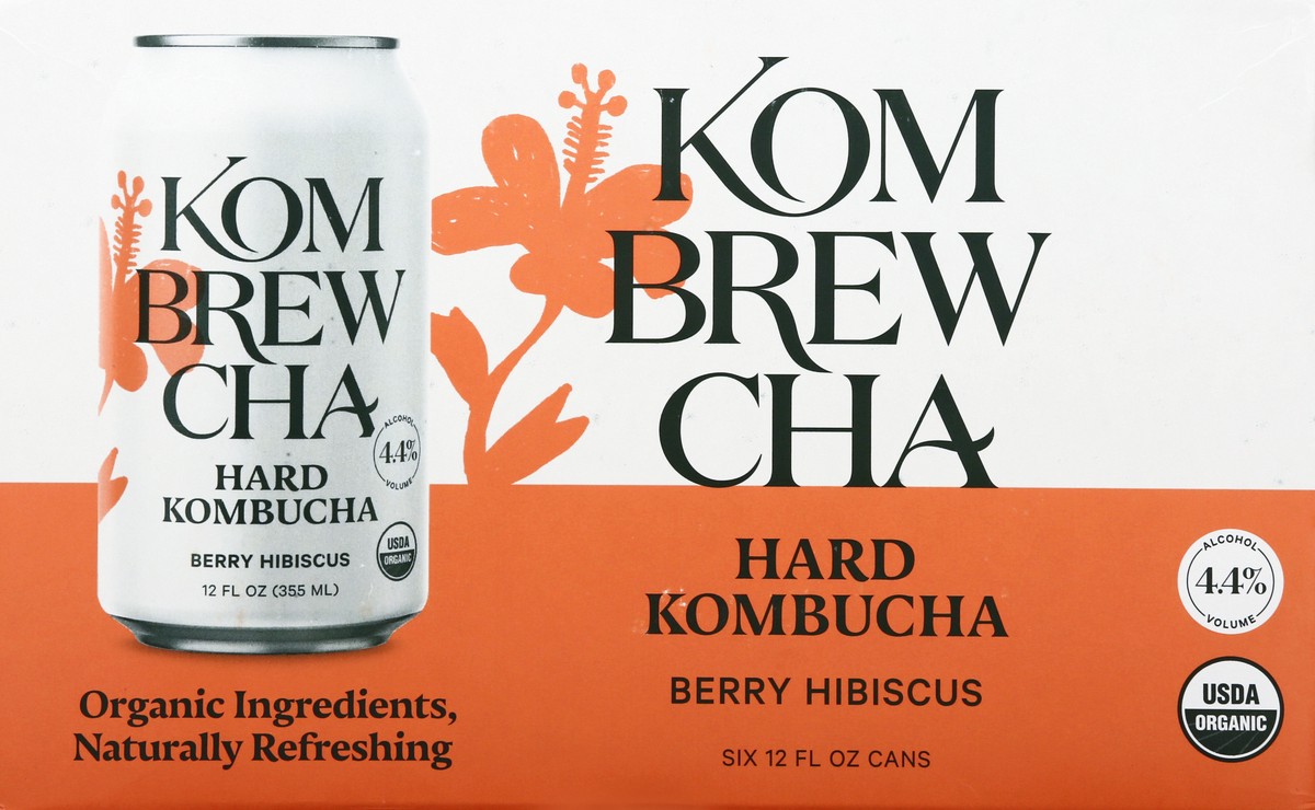 slide 7 of 9, Kombrewcha™ Berry Hibiscus Hard Kombucha, 6 Pack 12 fl. oz. Cans, 6 ct