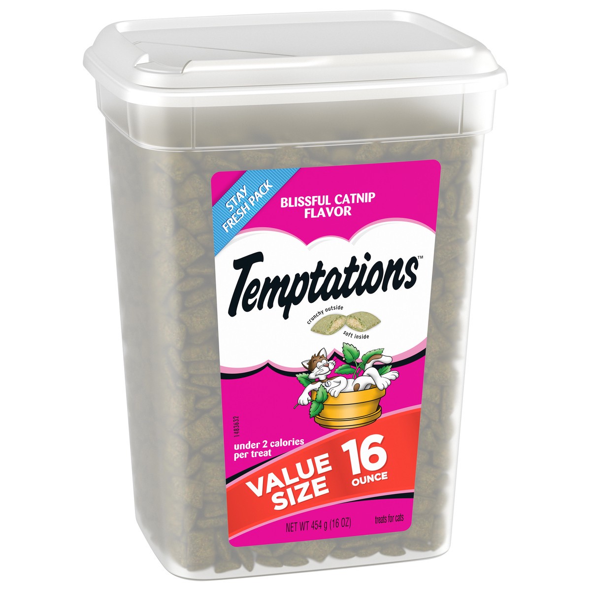 slide 9 of 9, Temptations Blissful Catnip Flavor Treats for Cats Value Size 16 oz, 16 oz