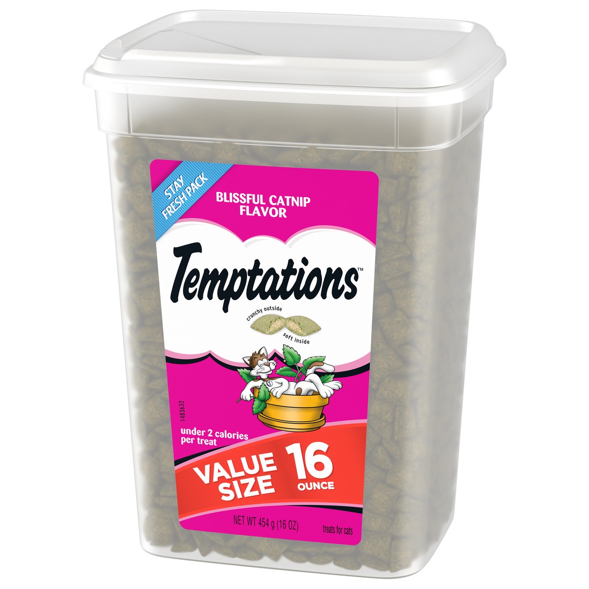 slide 2 of 9, Temptations Blissful Catnip Flavor Treats for Cats Value Size 16 oz, 16 oz