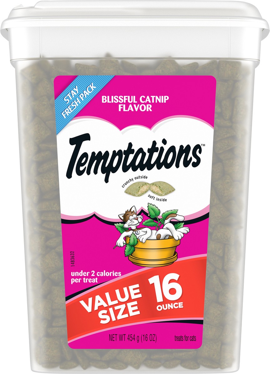 slide 6 of 9, Temptations Blissful Catnip Flavor Treats for Cats Value Size 16 oz, 16 oz