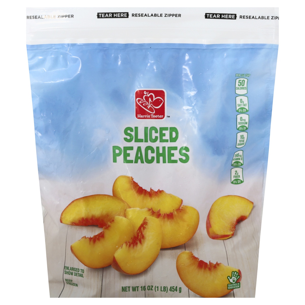 slide 1 of 1, Harris Teeter Sliced Peaches, 16 oz