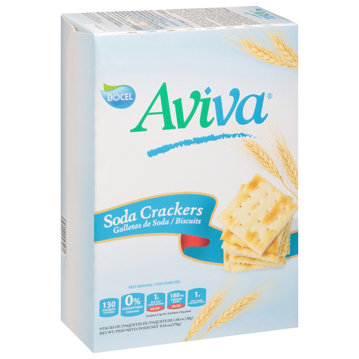 slide 4 of 13, Aviva Soda Crackers 9 - 1.06 oz Packs, 1 ct