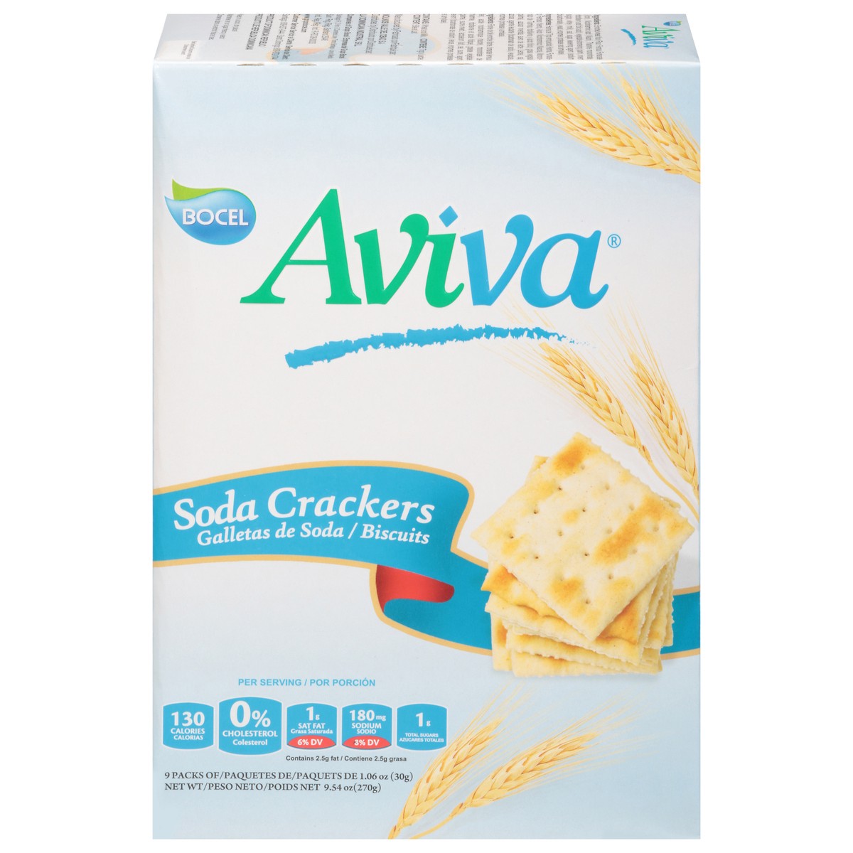 slide 5 of 13, Aviva Soda Crackers 9 - 1.06 oz Packs, 1 ct