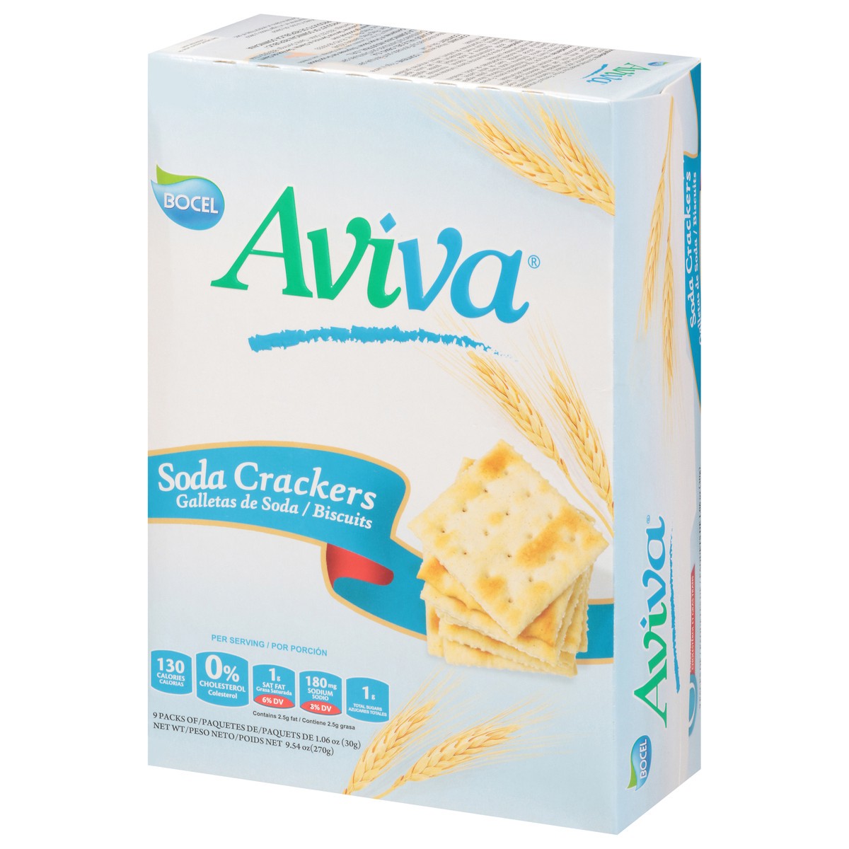 slide 8 of 13, Aviva Soda Crackers 9 - 1.06 oz Packs, 1 ct