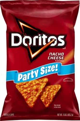 Doritos Tortilla Chips, Nacho Cheese, Party Size