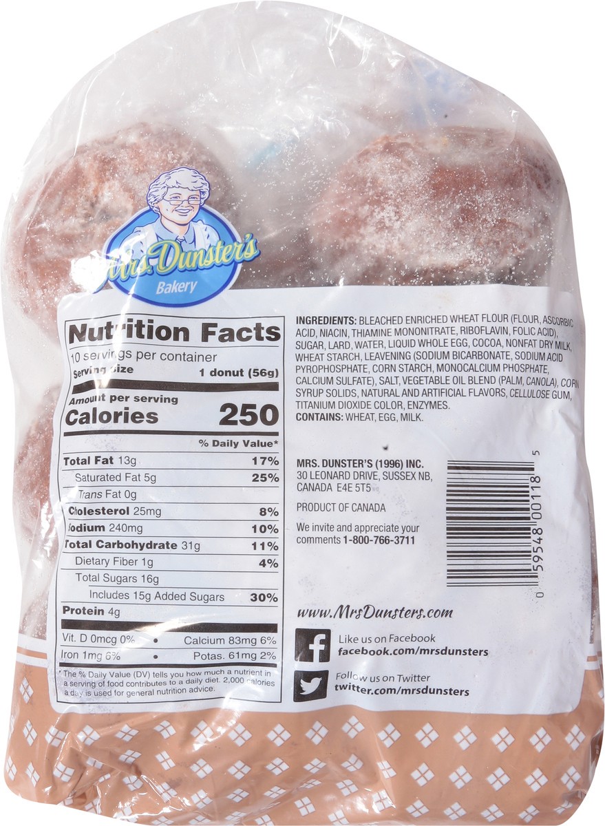slide 9 of 9, Mrs. Dunster's Mrs.dunsters Choc Sugar Donut - 20 OZ, 20 oz