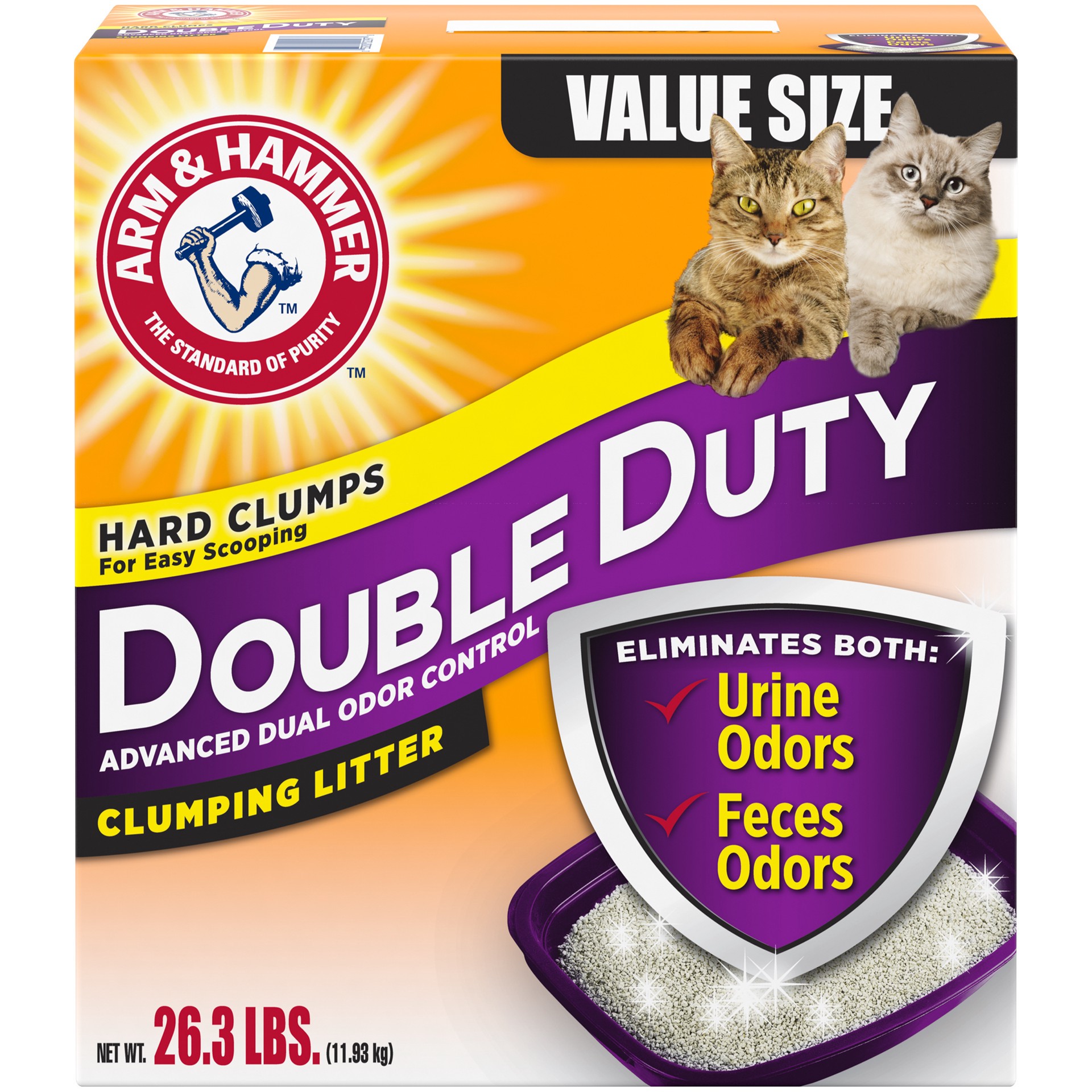 slide 1 of 4, Arm & Hammer Double Duty Clumping Litter, 26.3lb, 26.3 lb