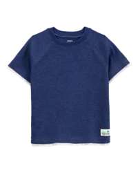 Carter's Baby Solid Cotton Blend Short-Sleeve Tee - Navy Navy 6M