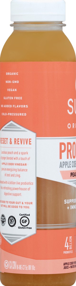 slide 3 of 4, Suja Organic Peach Ginger Drinking Vinegar - 13.5 fl oz, 13.5 fl oz