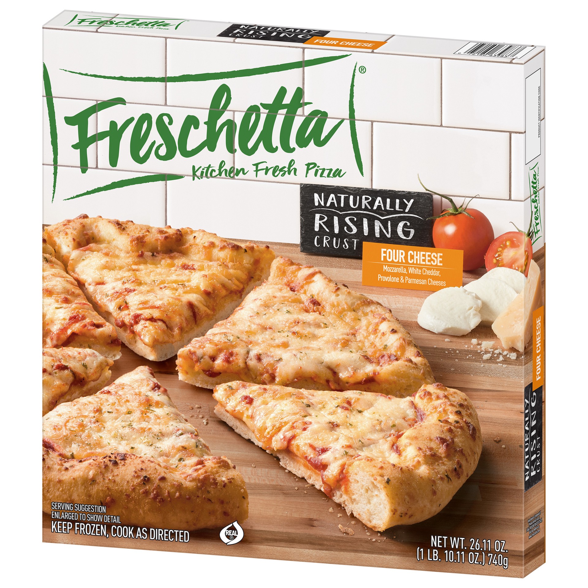 slide 3 of 5, Freschetta Naturally Rising Crust Pizza, Four Cheese Medley, 24.62 oz