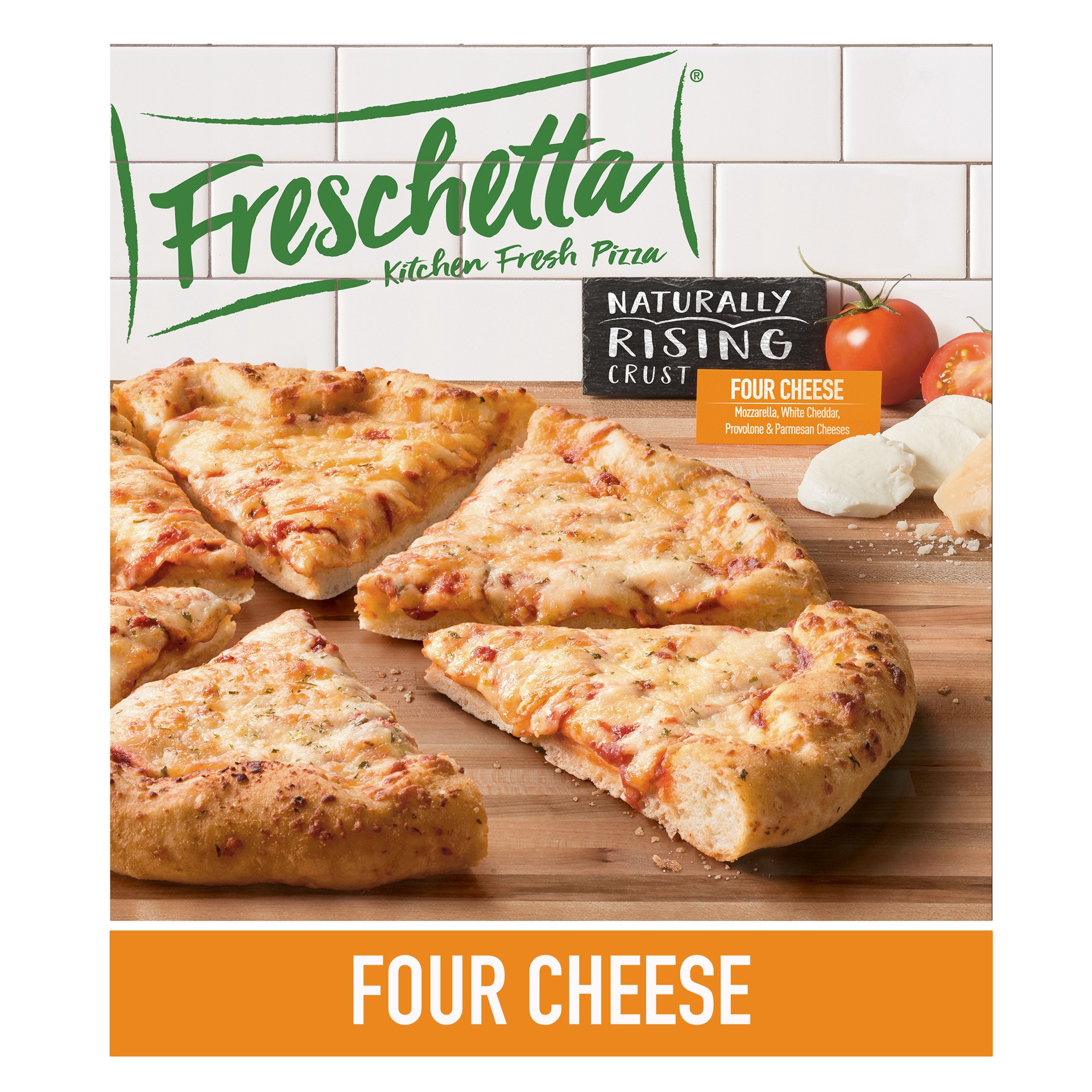 slide 2 of 5, Freschetta Naturally Rising Crust Pizza, Four Cheese Medley, 24.62 oz