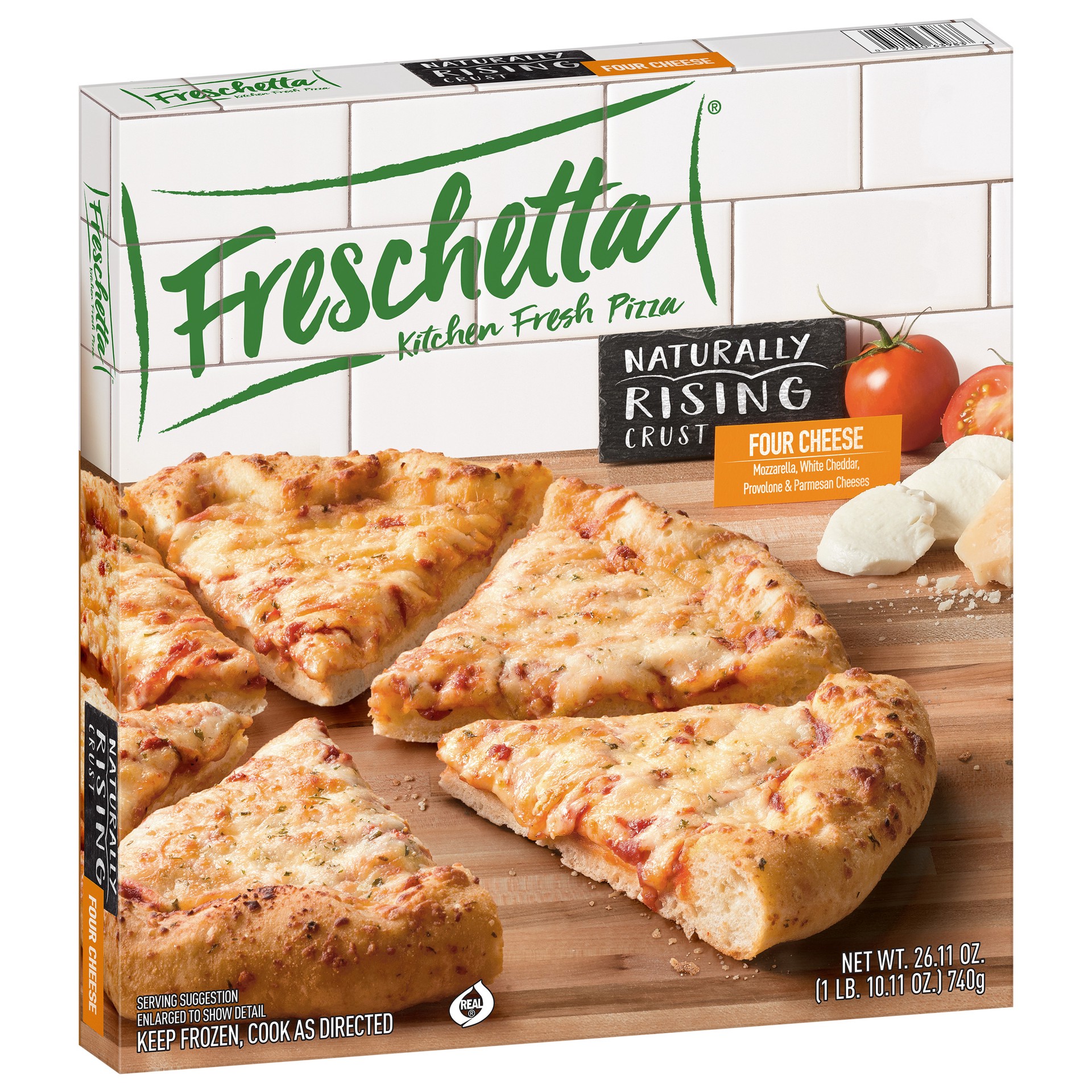 slide 5 of 5, Freschetta Naturally Rising Crust Pizza, Four Cheese Medley, 24.62 oz