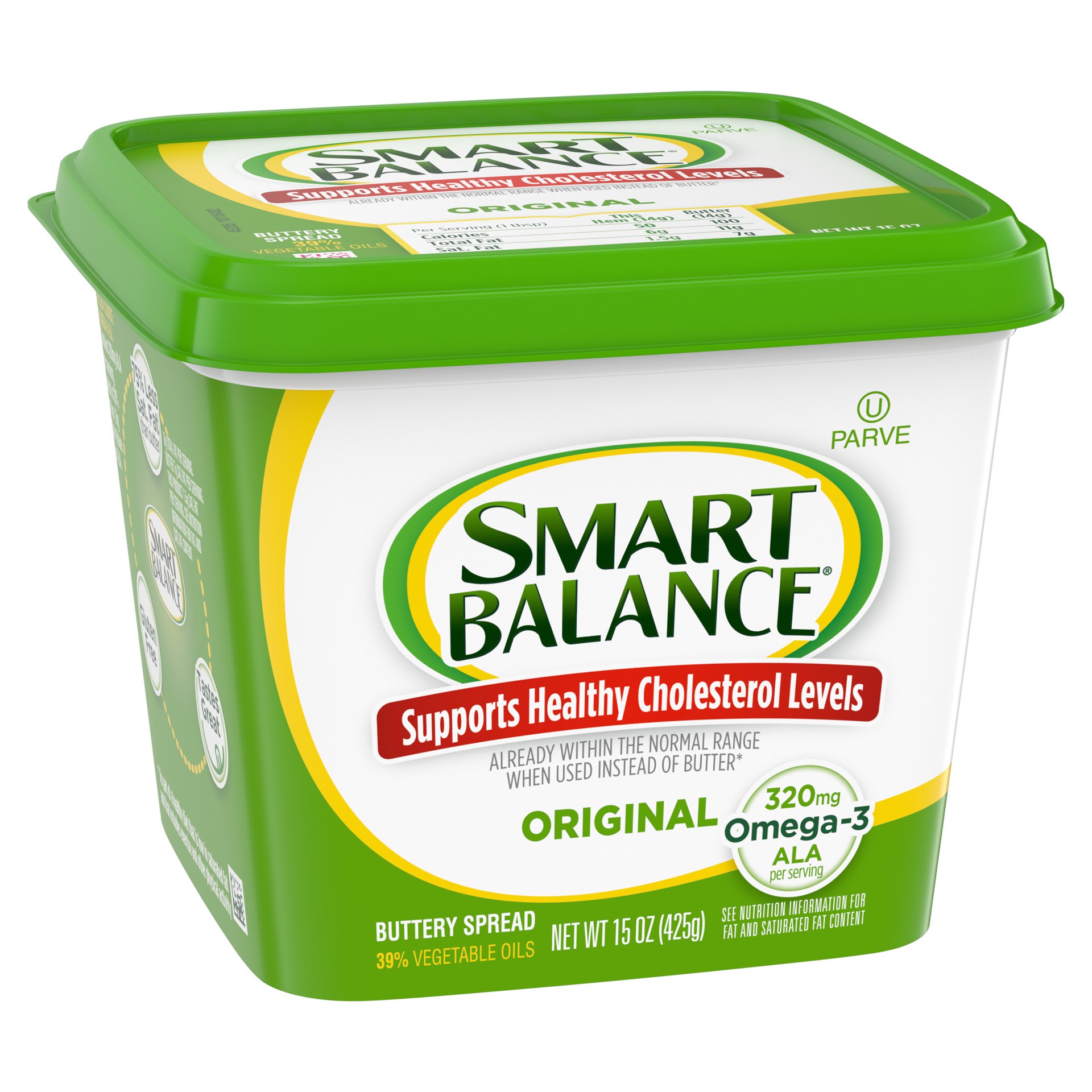 slide 2 of 5, Smart Balance Original Buttery Spread, 15 oz Tub, 15 oz