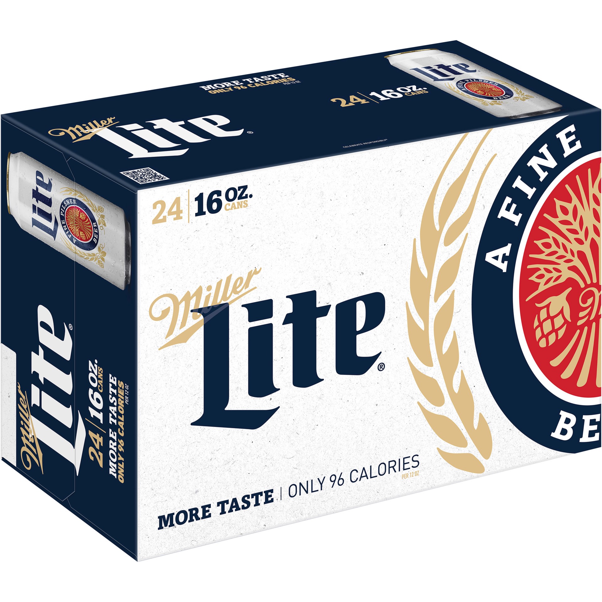 slide 2 of 5, Miller Lite American Pilsner Light Lager Beer, 4.2% ABV, 6-pack, 16-oz. tall beer cans, 16 fl oz