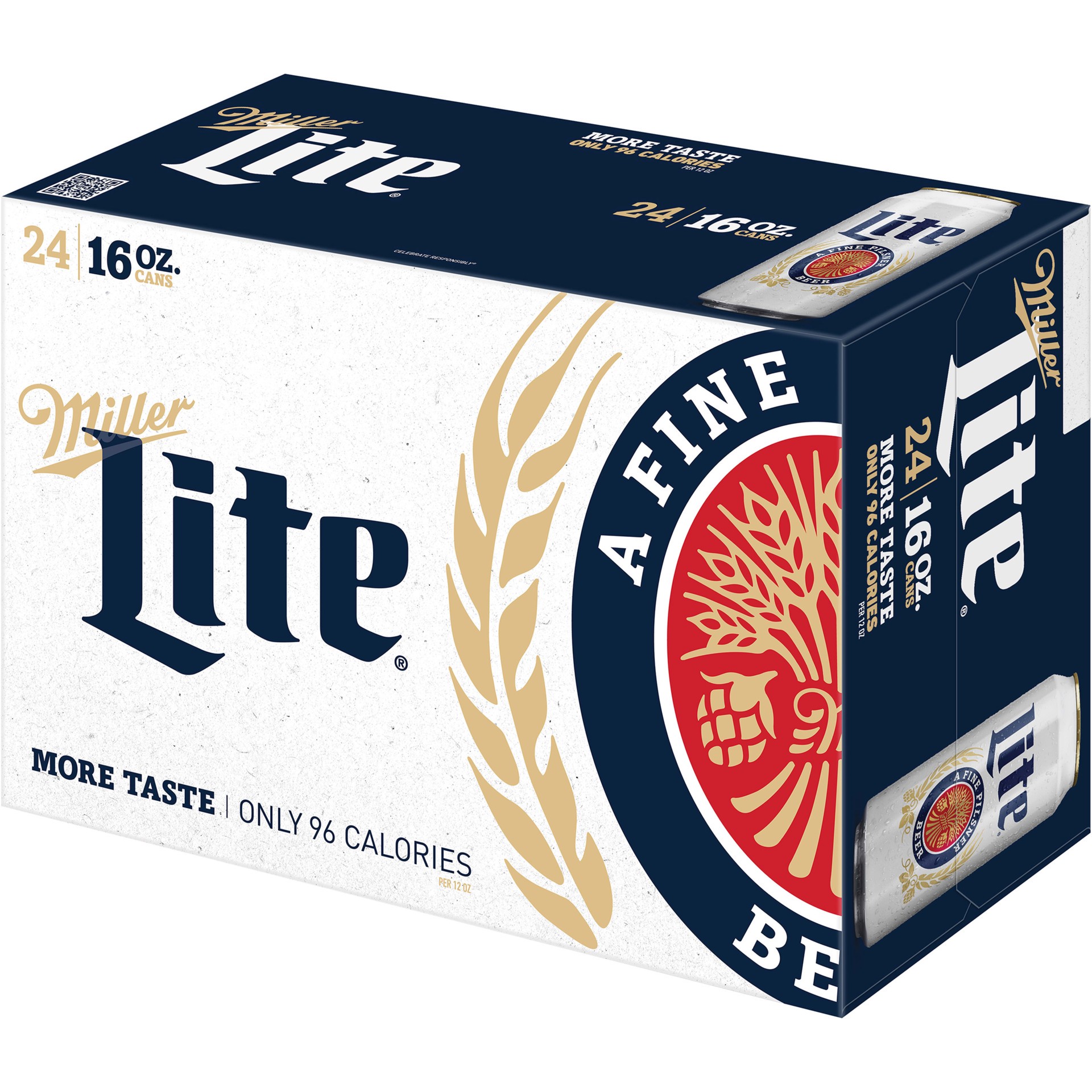 slide 4 of 5, Miller Lite American Pilsner Light Lager Beer, 4.2% ABV, 6-pack, 16-oz. tall beer cans, 16 fl oz