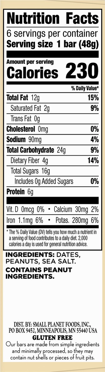 slide 8 of 9, LÄRABAR Peanut Butter Cookie, Gluten Free Vegan Fruit & Nut Bars, 6 ct, 6 ct