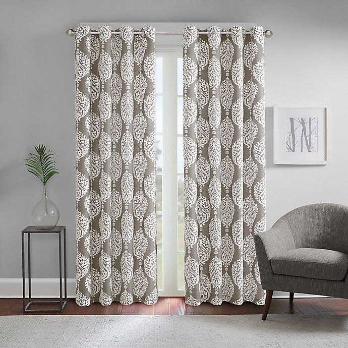 slide 1 of 1, Regency Heights Zion Grommet Top Window Curtain Panel - Taupe, 84 in