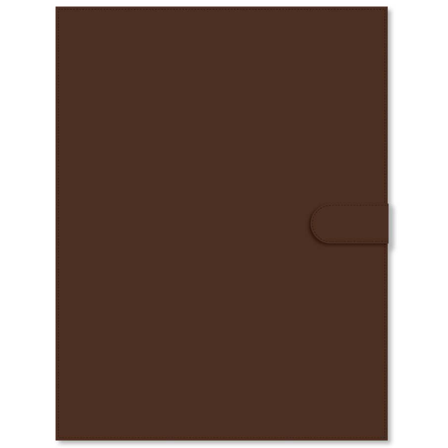 slide 1 of 1, C.R. Gibson Leatherette Padfolio - Brown, LG