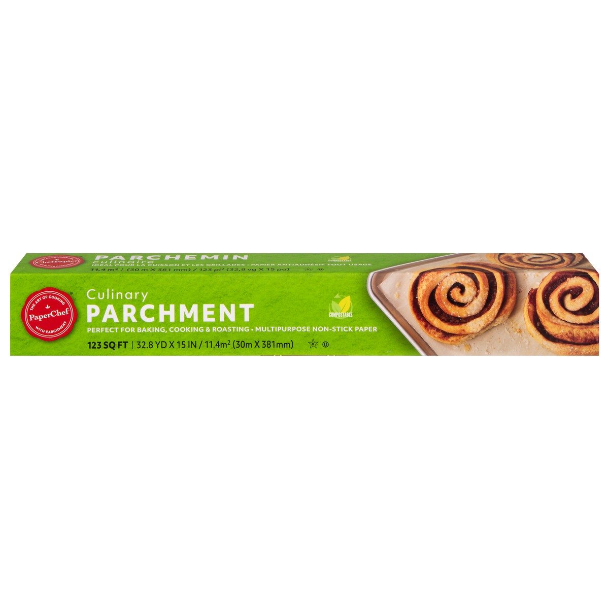 slide 10 of 11, PaperChef Parchment Paper Roll, 123 sq ft