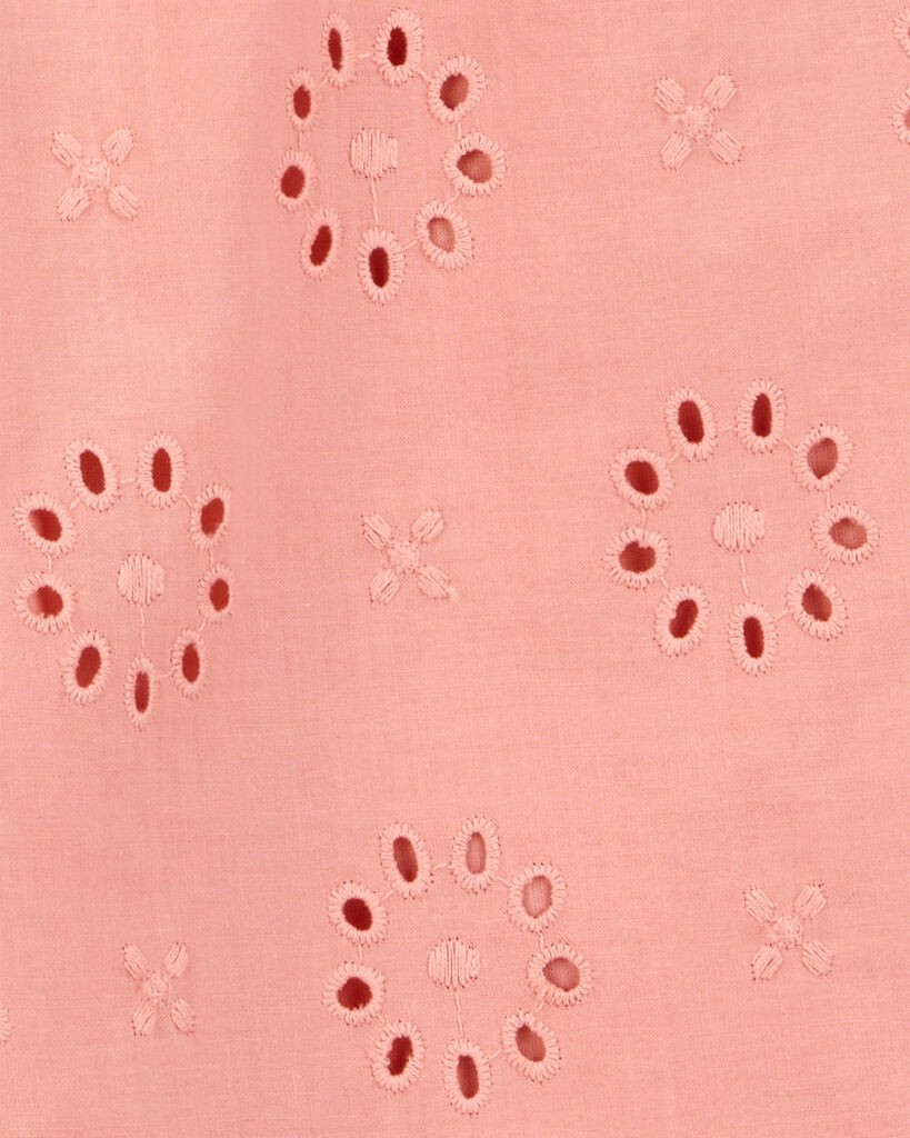 slide 2 of 2, Carter's Toddler Eyelet Flutter Jumpsuit - Pink Pink 5T, 1 ct