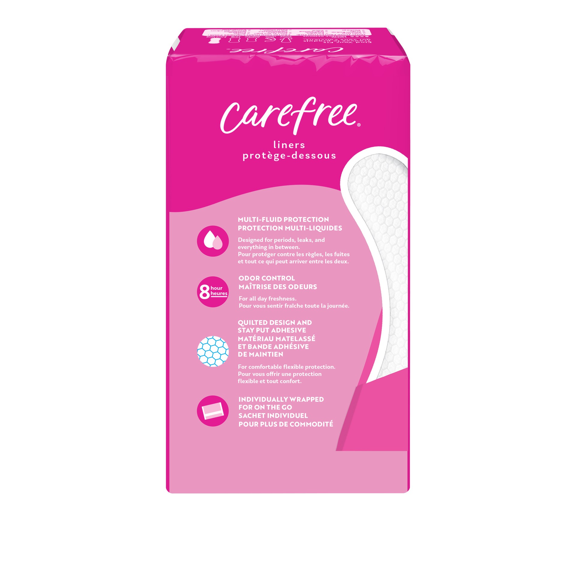 slide 5 of 9, Carefree Extra Long Wrapped Panty Liners Unscented, 36 ct