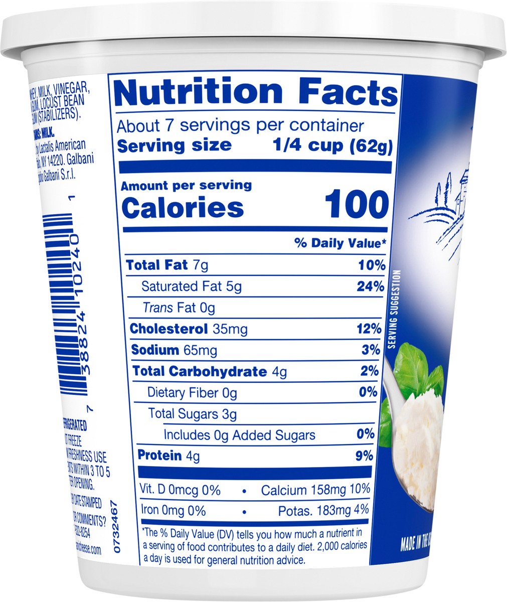 slide 5 of 7, Galbani 15oz Deli Whole Milk Ricotta Cheese, 