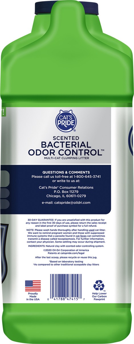 slide 4 of 5, Cat's Pride Scented Bacterial Odor Control Cat Litter, 15 lb