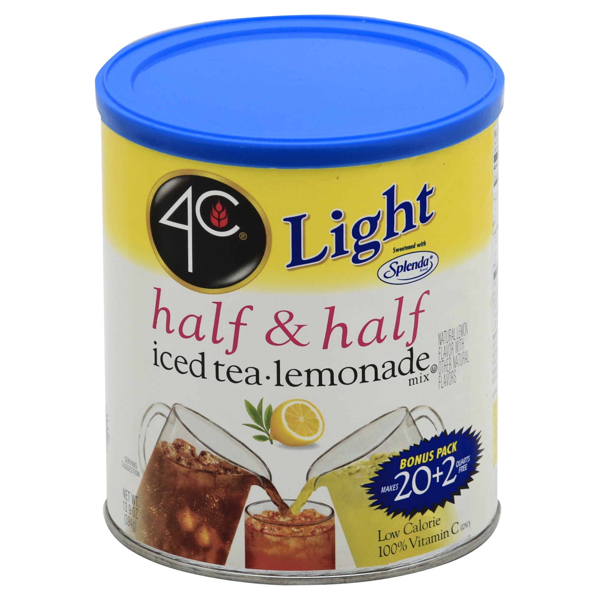 slide 1 of 1, 4C Light Half & Half Iced Tea Lemonade, 13.9 oz; 22 qt