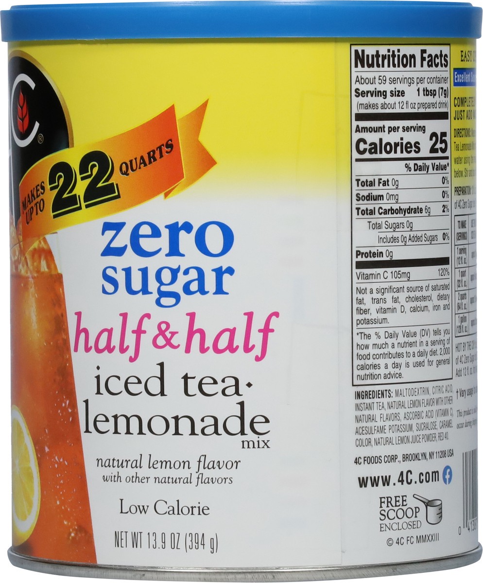 slide 6 of 13, 4C Low Calorie Zero Sugar Iced Tea/Lemonade Half & Half Mix 13.9 oz, 13.9 oz