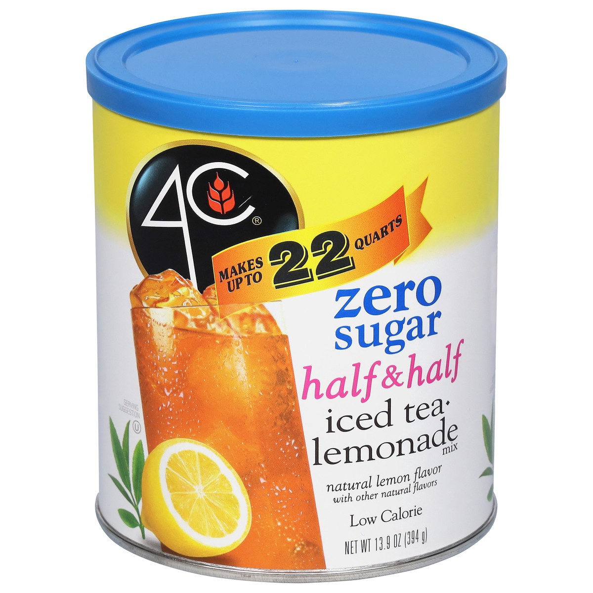 slide 8 of 13, 4C Low Calorie Zero Sugar Iced Tea/Lemonade Half & Half Mix 13.9 oz, 13.9 oz