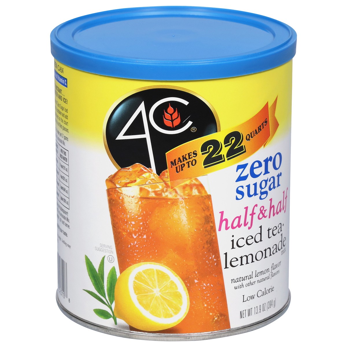 slide 9 of 13, 4C Low Calorie Zero Sugar Iced Tea/Lemonade Half & Half Mix 13.9 oz, 13.9 oz