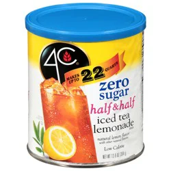 4C Low Calorie Zero Sugar Iced Tea/Lemonade Half & Half Mix - 13.9 oz