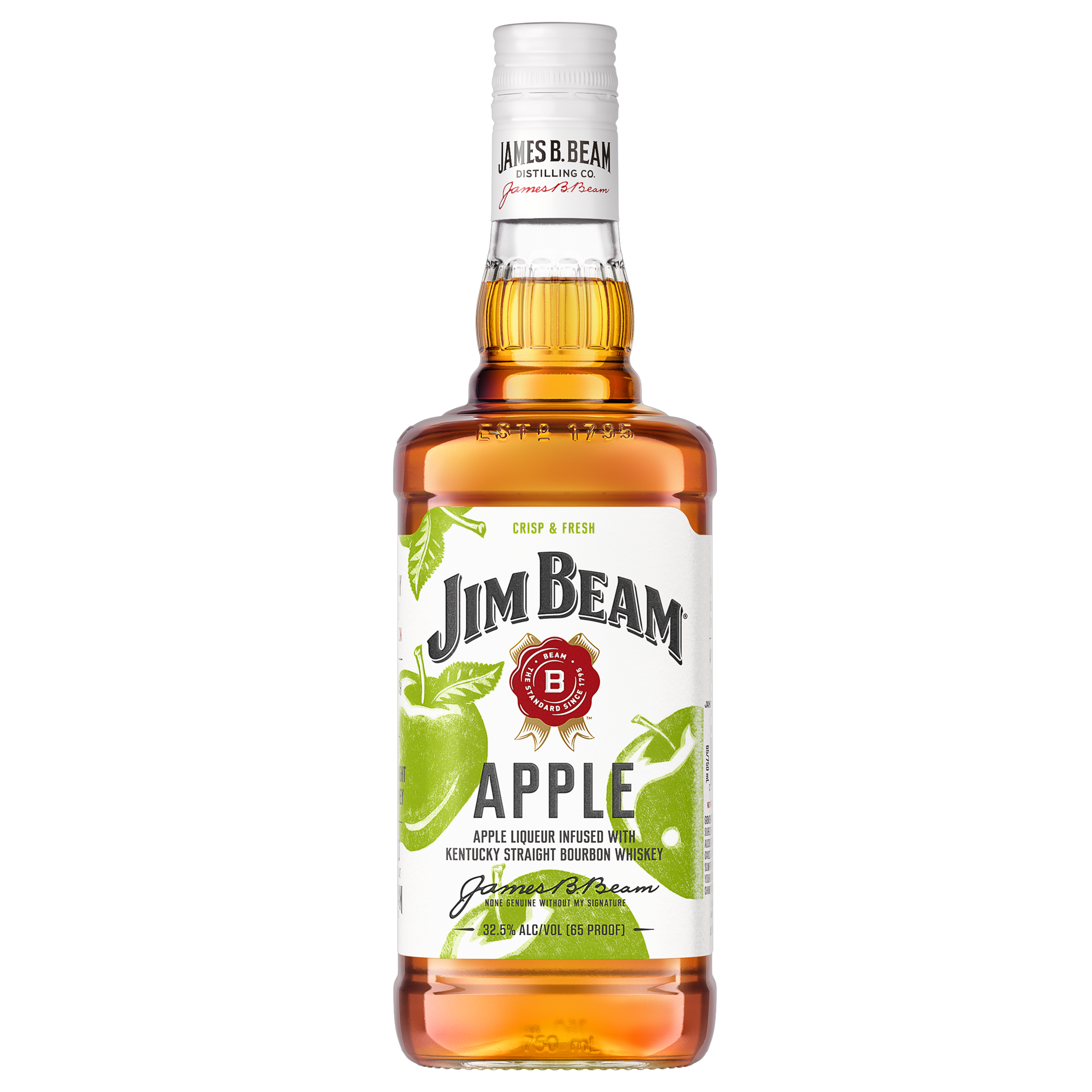 slide 4 of 4, Jim Beam Apple Liqueur with Kentucky Straight Bourbon Whiskey 750 ml, 750 ml