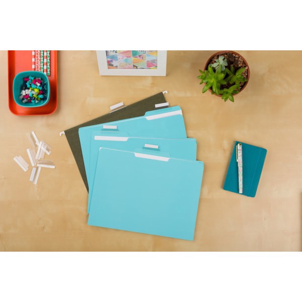 slide 3 of 4, Avery Self-Adhesive Tabs with White Printable Inserts, Two Inch, Clear Tab, 25 ct