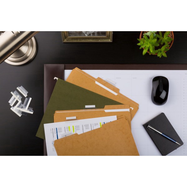 slide 2 of 4, Avery Self-Adhesive Tabs with White Printable Inserts, Two Inch, Clear Tab, 25 ct