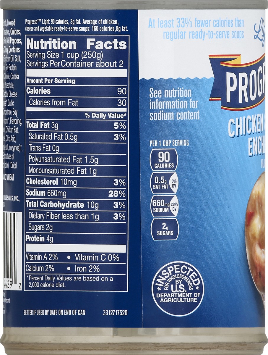 slide 3 of 6, Progresso Light Chicken & Cheese Enchilada Soup, 18.5 oz