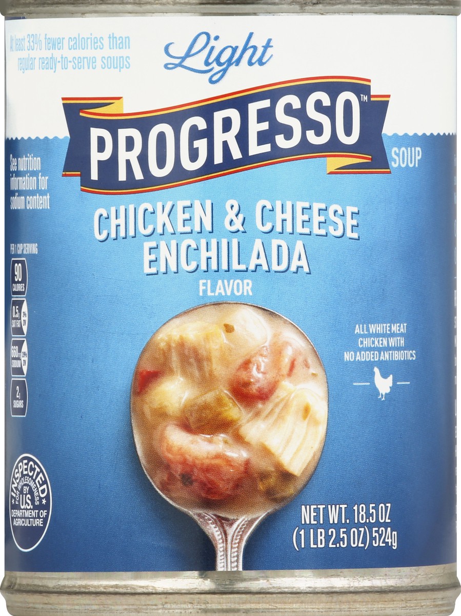 slide 5 of 6, Progresso Light Chicken & Cheese Enchilada Soup, 18.5 oz