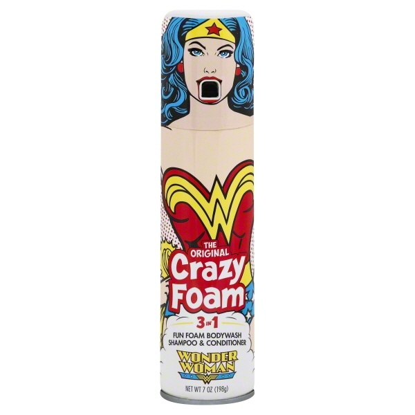 slide 1 of 1, Crazy Foam Body Wash Wonder Woman, 7 oz