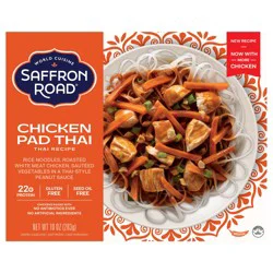 Saffron Road Chicken Pad Thai - High Protein, Chickens Raised with No Antibiotics, No Artificial Ingredients, Gluten-Free - 10 oz
