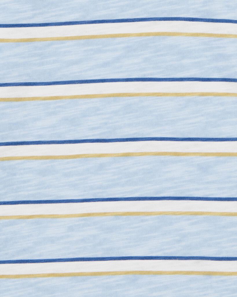 slide 2 of 2, Carter's Kid Striped Knit Short-Sleeve Henley Blue 14, 1 ct