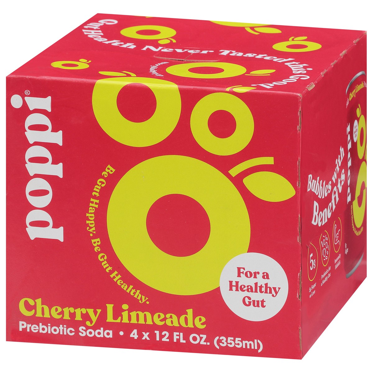 slide 7 of 9, Poppi Cherry Limeade Prebiotic Soda - 4 ct; 12 fl oz, 4 ct; 12 oz
