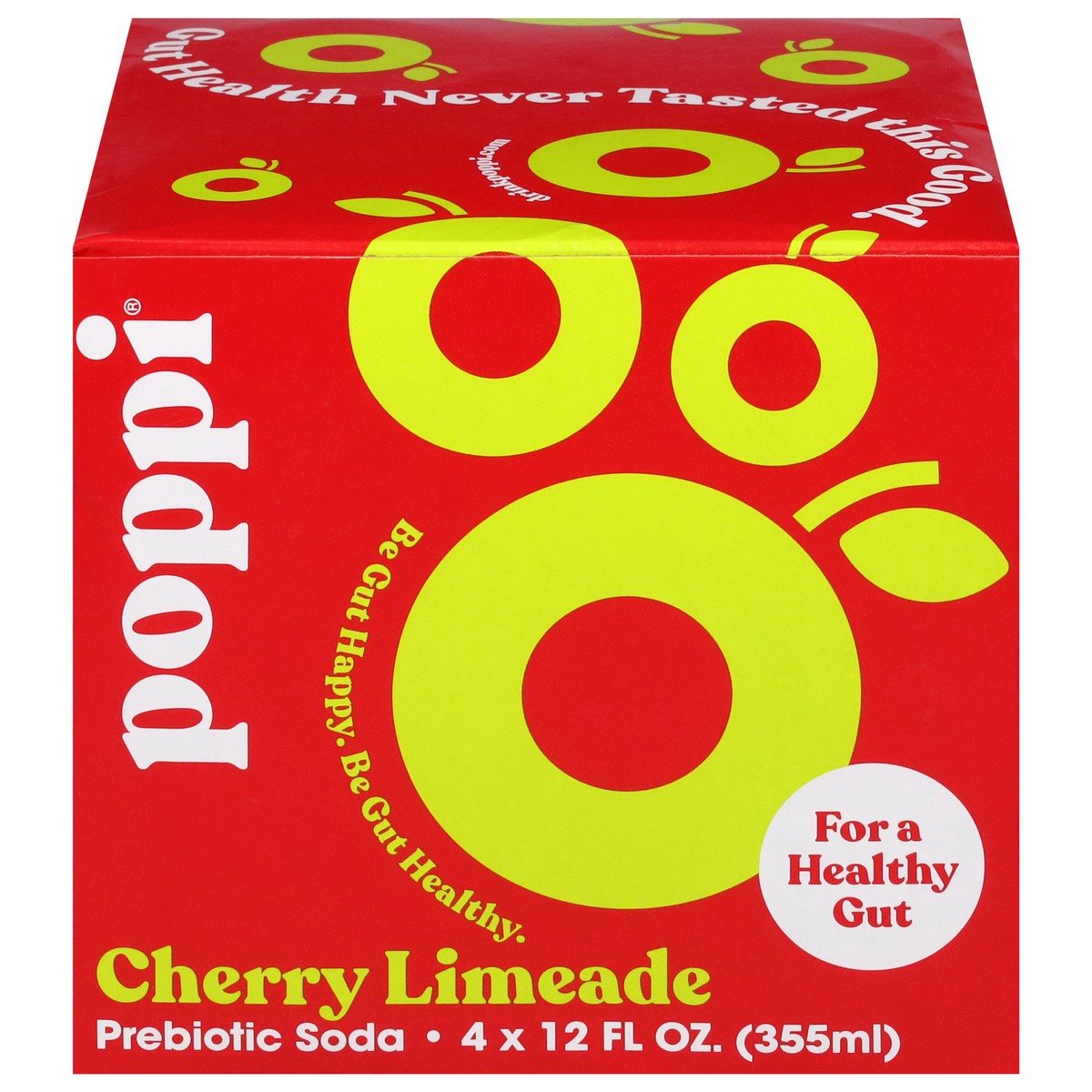 slide 1 of 9, Poppi Cherry Limeade Prebiotic Soda - 4 ct; 12 fl oz, 4 ct; 12 oz