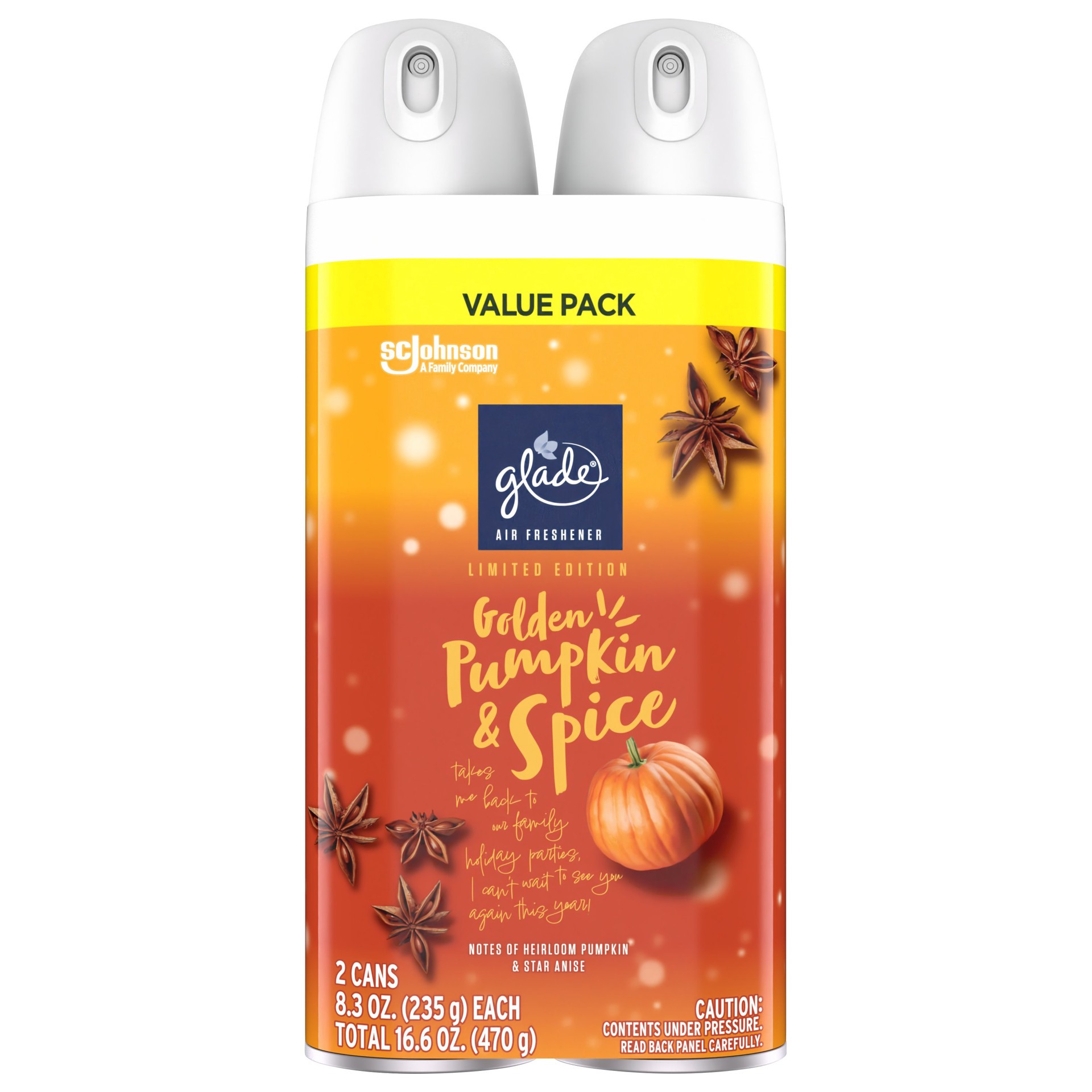 Glade Golden Pumpkin & Spice Air Freshener Room Spray 2 ct Shipt