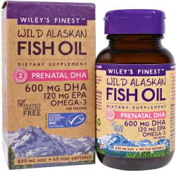 Wiley's Finest Wild Alaska Fish Oil, Prenatal DHA