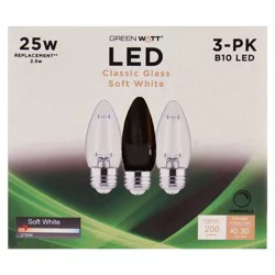 Green Watt B10 25-Watt Clear E26 LED Light Bulbs - Soft White