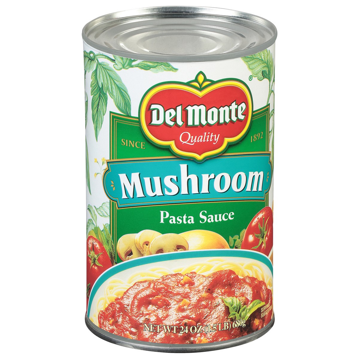 slide 3 of 9, Del Monte Pasta Sauce Mushroom (Can), 24 oz