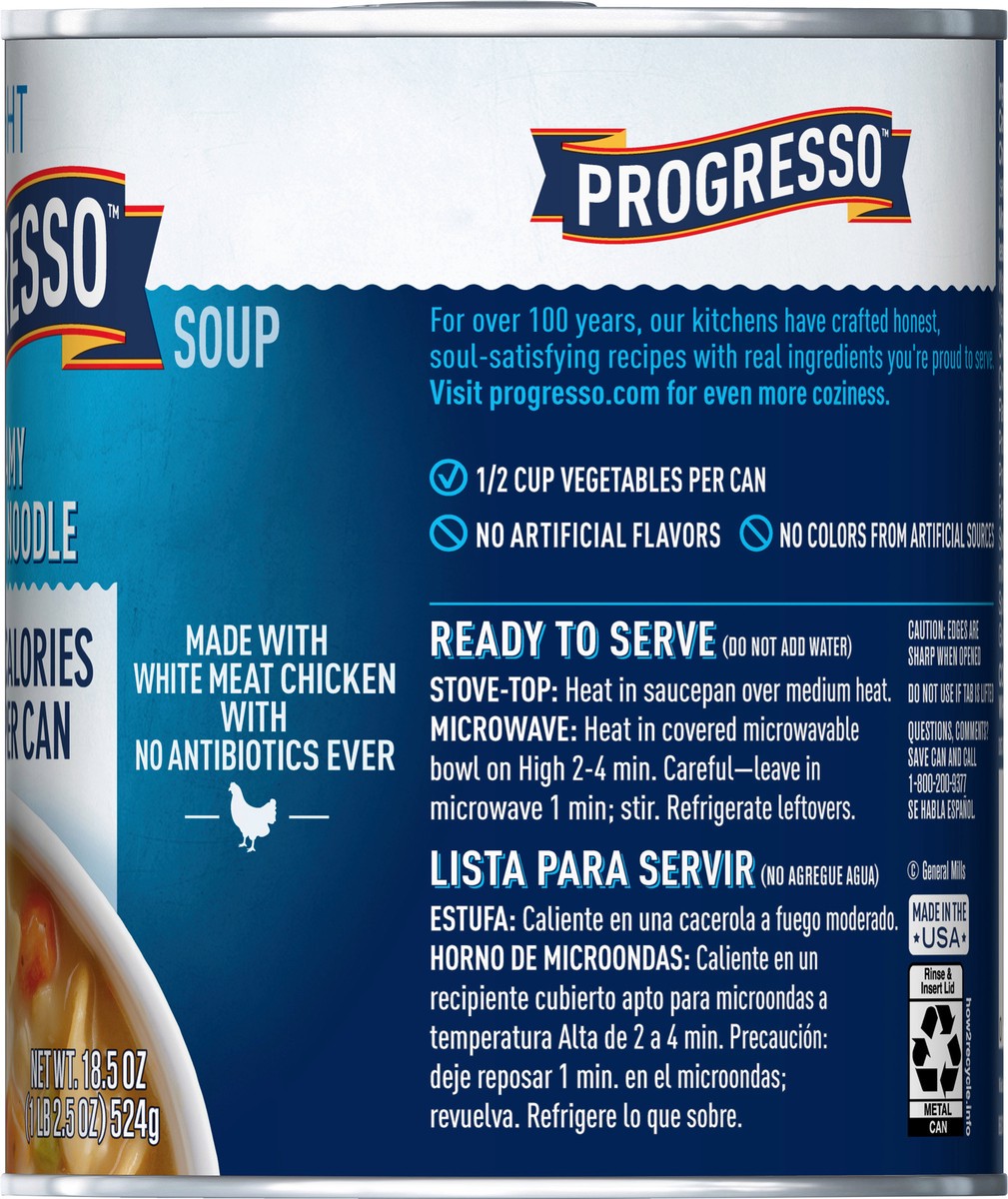 slide 4 of 13, Progresso Light, Creamy Chicken Noodle Canned Soup, 18.5 oz., 18.5 oz