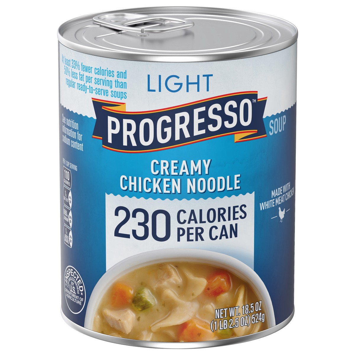 slide 1 of 13, Progresso Light, Creamy Chicken Noodle Canned Soup, 18.5 oz., 18.5 oz