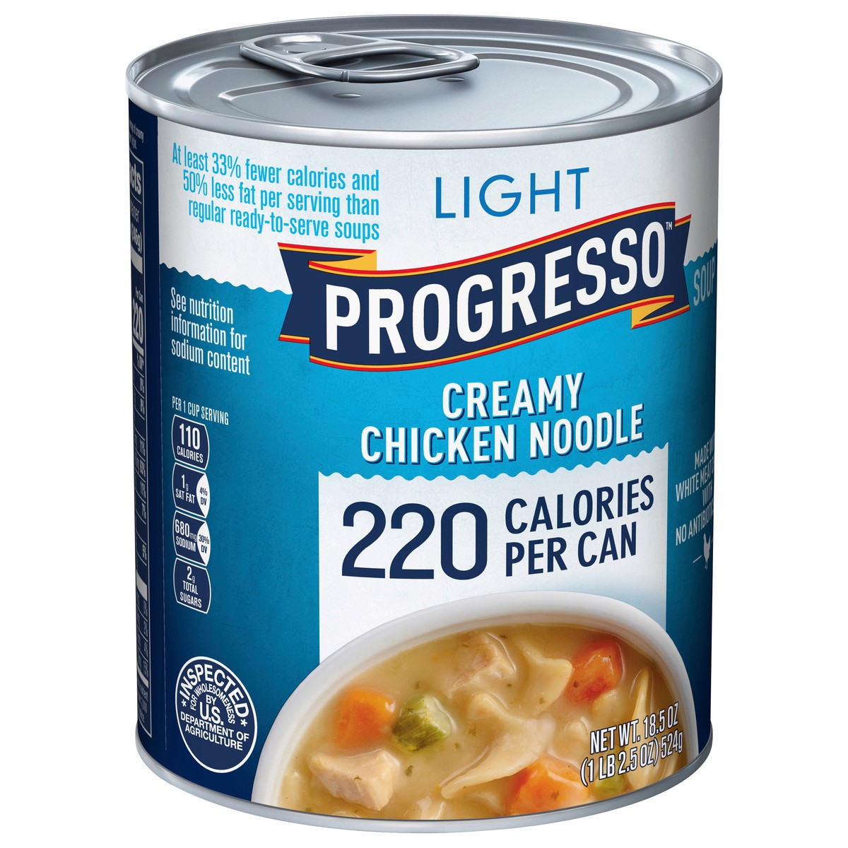 slide 3 of 13, Progresso Light, Creamy Chicken Noodle Canned Soup, 18.5 oz., 18.5 oz