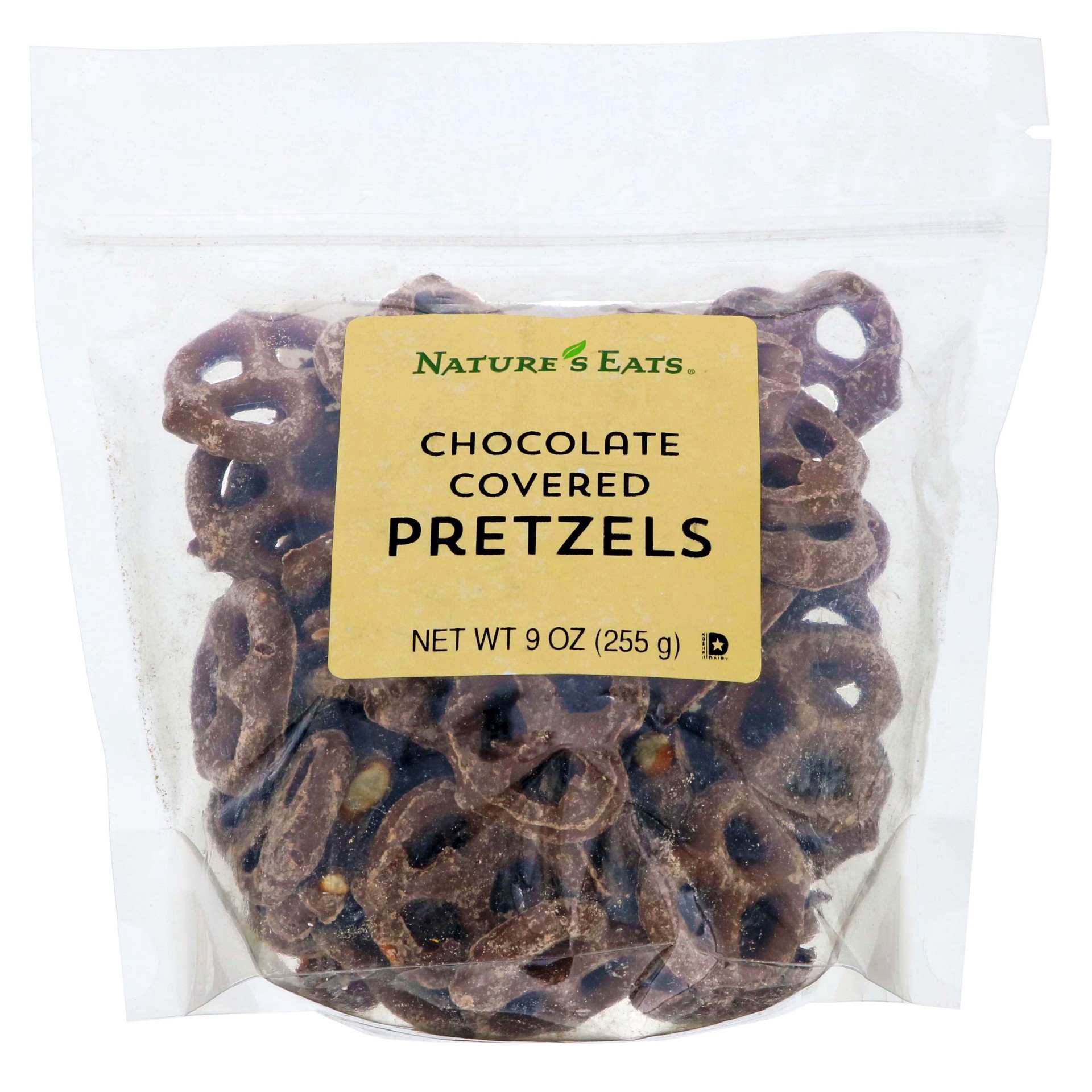 slide 1 of 1, Nature's Eats Chocolate Covered Pretzels, 9 oz